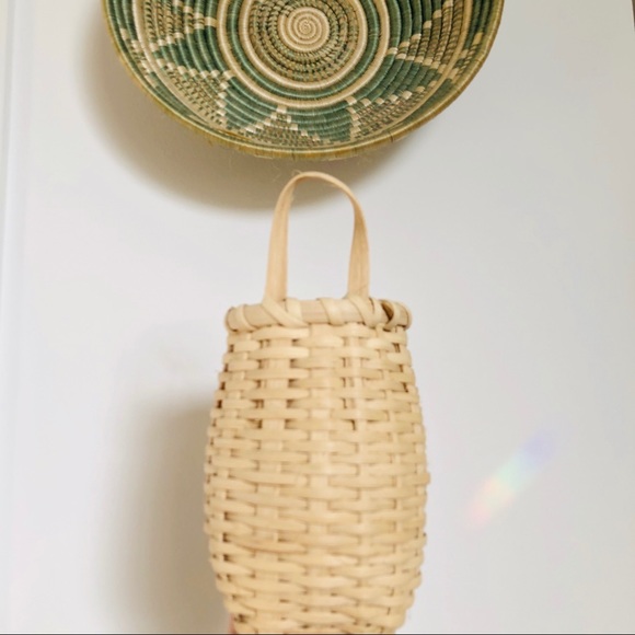 Handmade basket natural wicker oblong - Picture 2 of 8